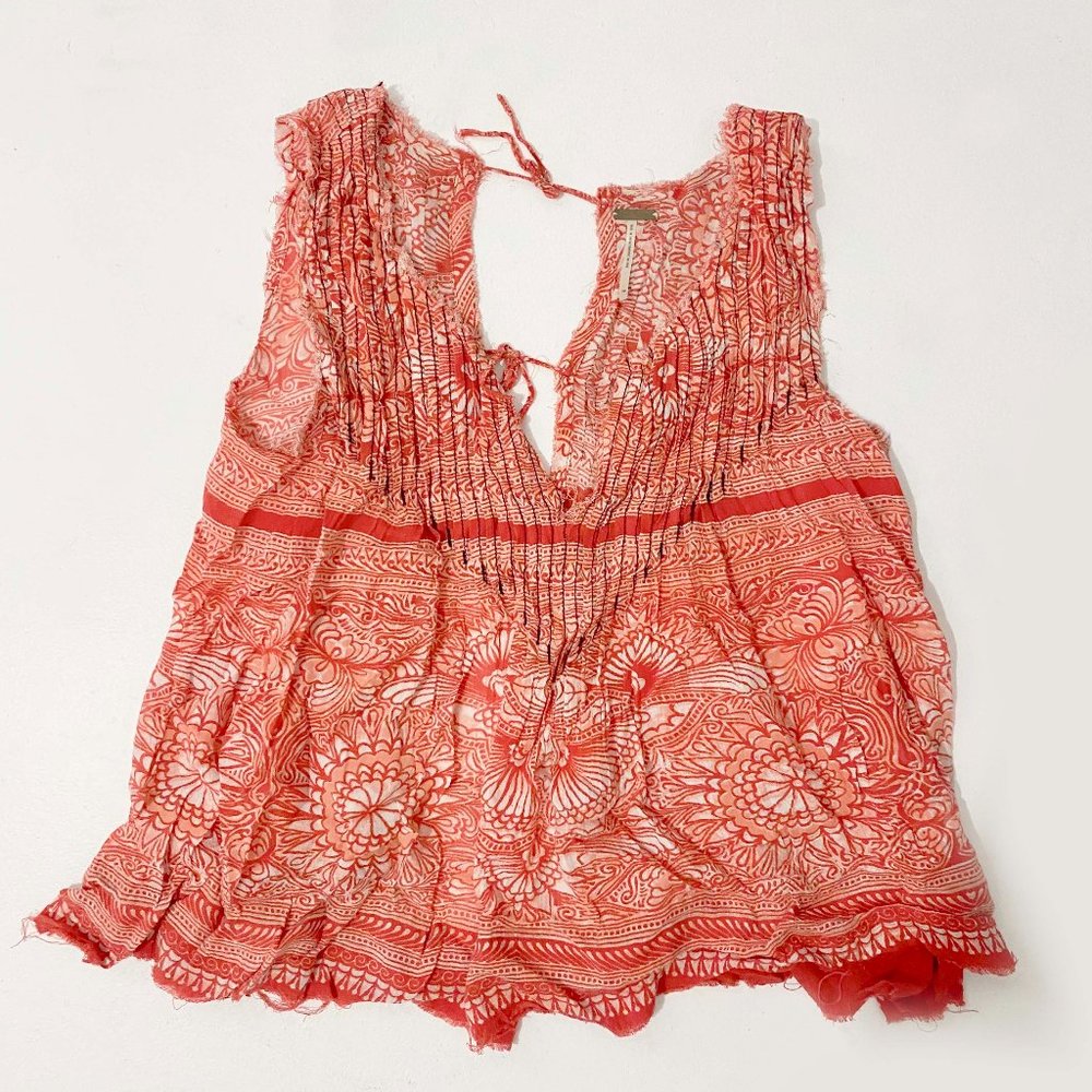 Free People 'Myna' Print Split Back Tank